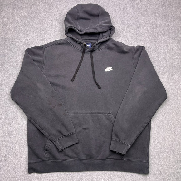 Nike Other - Nike Hoodie Mens XL Black Pullover Sweatshirt Faded Logo Drawstring Active
